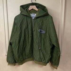 Vintage 90s Nike quilted nylon hooded jacket